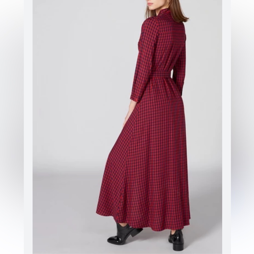Plaid Red Maxi Dress Zara USA large